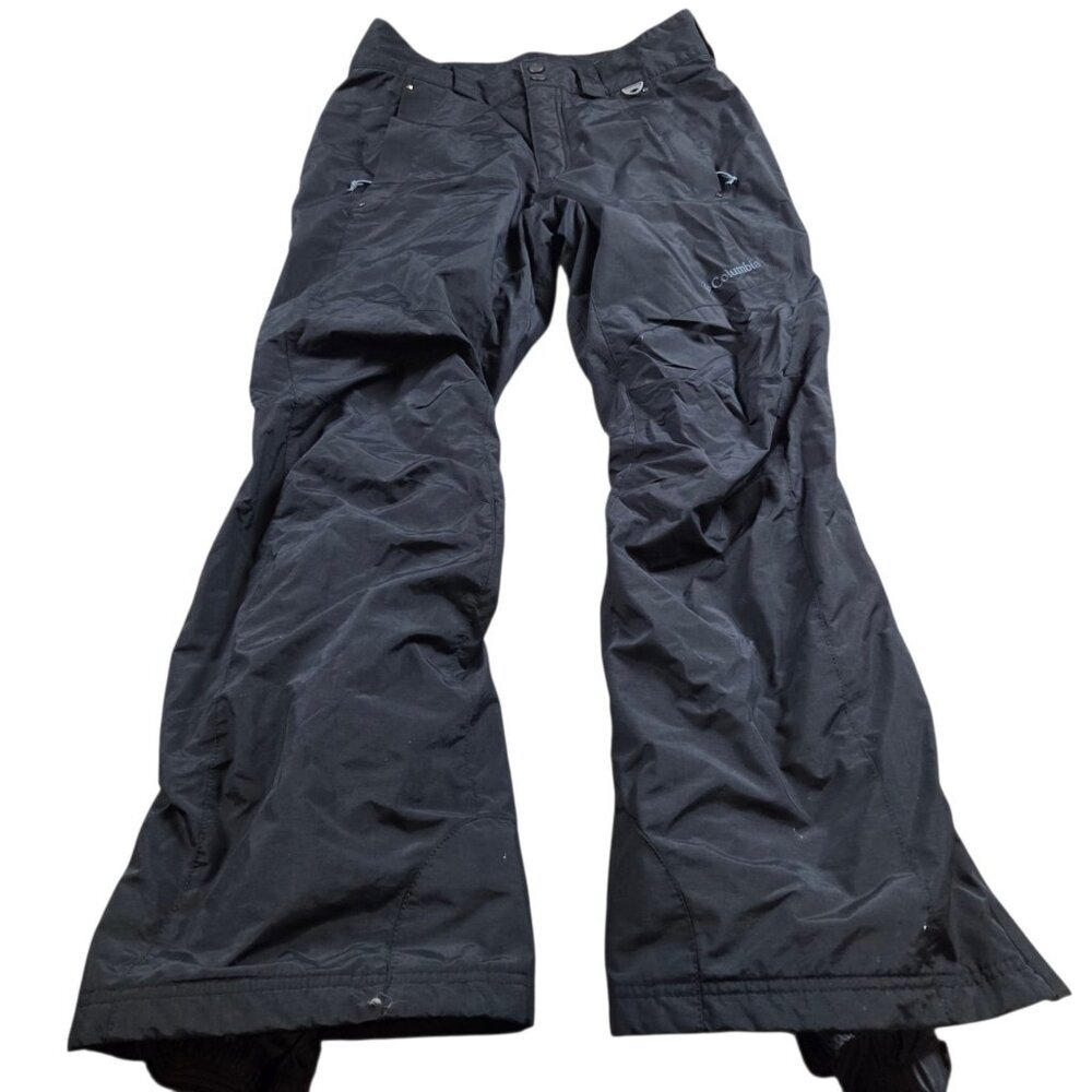 Columbia Snow Pants Womens Small  Black Insulated Nylon Ski Snowboard Omni Tech